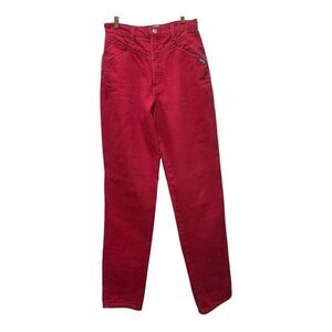 VTG Rocky Mountain Jeans Women's 29/10, XL 35" Inseam Red Denim Western Cowgirl